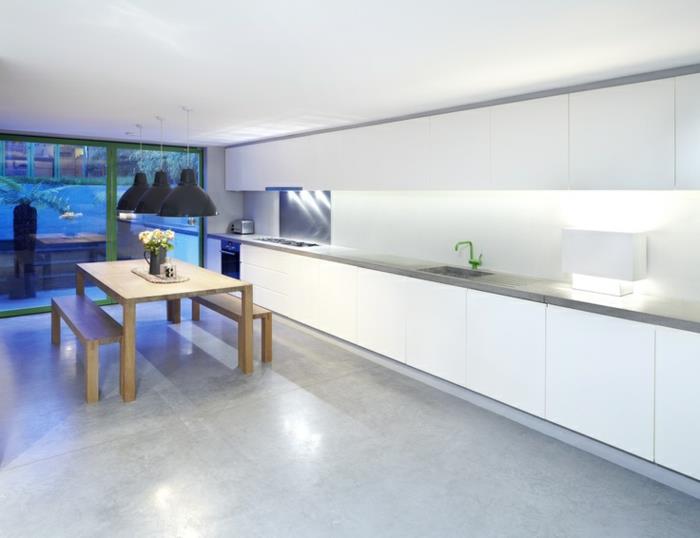 0-betónový efekt-obklady-v-modernom-minimalistickom štýle-kuchyňa-s-bielym nábytkom