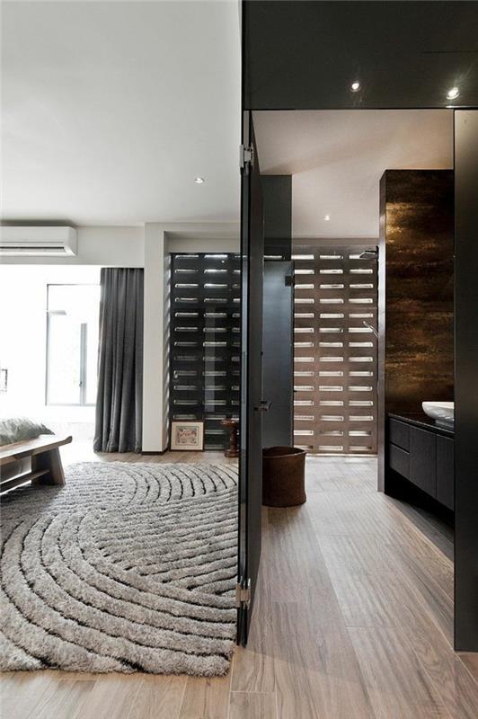 0-pekny-design-of-louvered-šatník-dvere-v-šedej farbe-v-šedej spálni