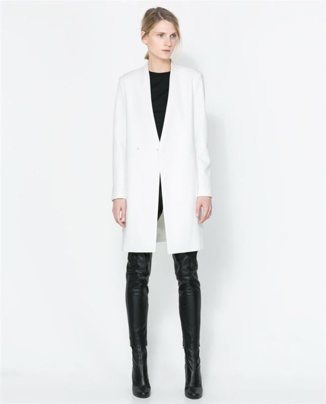 0-žena-dôstojník-kabát-biele-a-čierne-kožené-nohavice-moderné-žena-s-čiernymi nohavicami