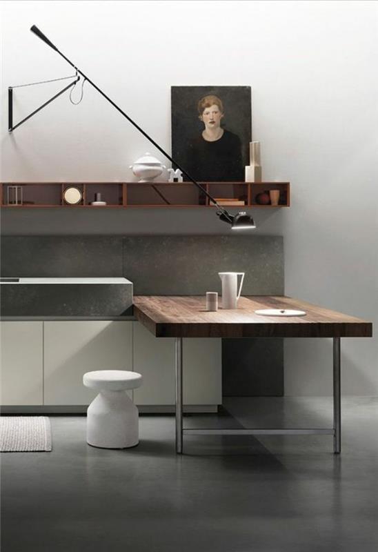 0-small-square-table-IKEA-in-dark-wood-for-the-grey-floor-dining-room