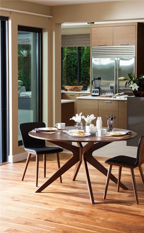 0-design-Dining-table-in-dark-wood-باركيه-أرضية-أثاث-مطبخ
