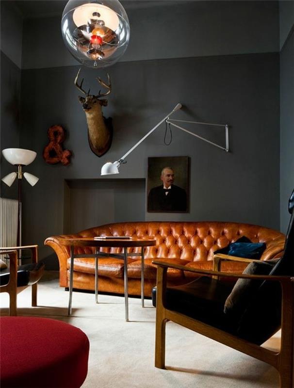 00-idea-farba-obývačka-kožená sedačka-obývačka-sivá-steny-sedačka-v-hnedej-koži-sivá-stena
