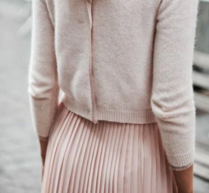 00-Pale-Pink-Fashion-Fall-2016-Women-Cardigan-and-Pleat-Skirt-Pink-Trend