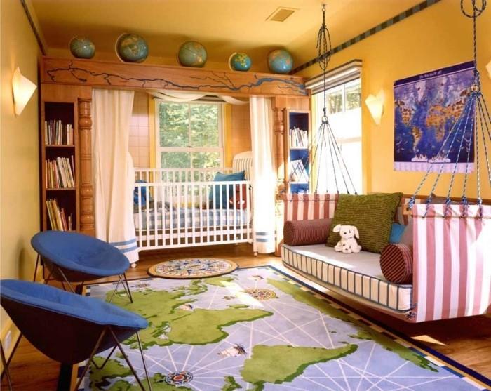 nápad-veľmi-originálny-obraz-detská-izba-žltá-dekorácia-spálňa-v-rôznych-farbách-skutočná-výbuch-posteľ-zavesená-zo-stropu