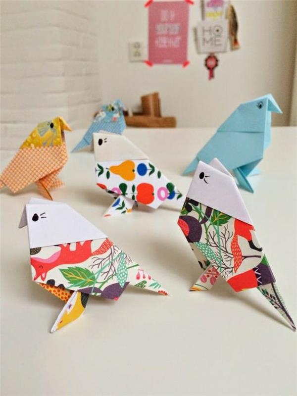 1-origami-zvieratká-skladateľné-papier-farebné-origami-vtáčiky