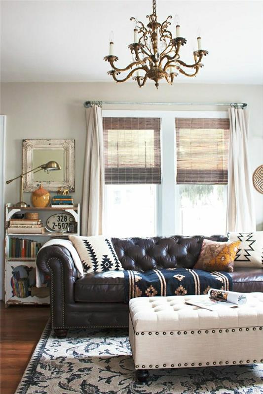 1-kožená sedačka-obývačka-v-koži-okennom-svetle-spálni-moderná-komoda-polička-závesy