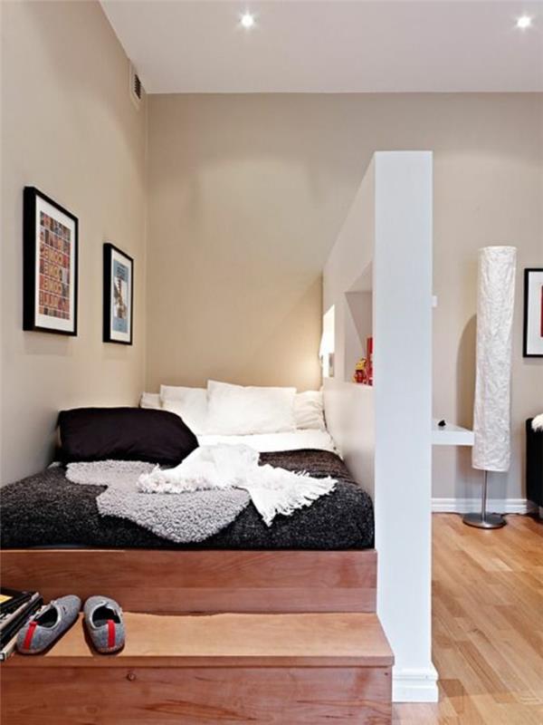 سرير واحد للكبار تصميم غرفة نوم للكبار ليست باهظة الثمن للسرير للجدران البيج