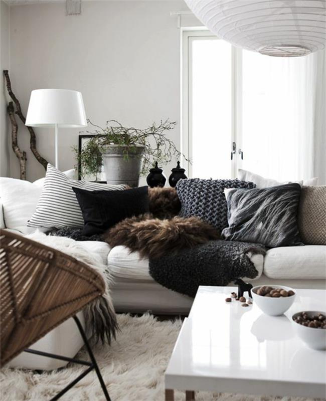 1-kudde-soffa-kudde-60x60-för att dekorera-vardagsrummet i skandinavisk stil