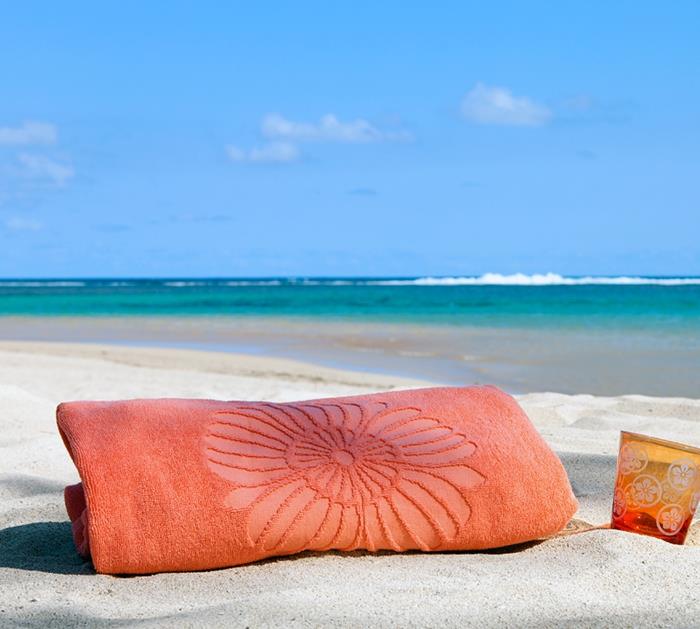 1-dvojitá-plážová podložka-uterák-muž-fouta-plážové uteráky-osuška-oranžová-kvetinová
