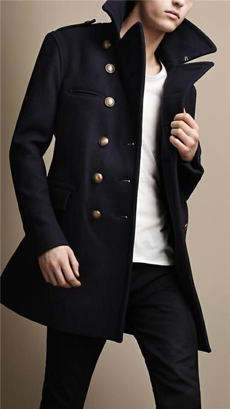 1-elegantná-muž-s-tmavo-modrou-dôstojníckou bundou-dlhý-kabát-muža-tmavo-modro sfarbený