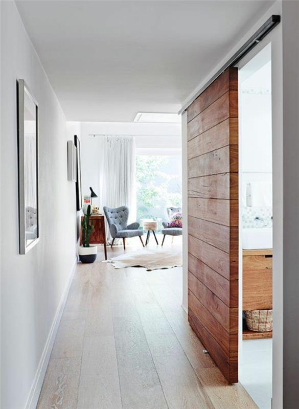 1-pekná-dverová-tehlová priečka-leroy-merlin-pre-váš-domov-so-svetlou-parketovou podlahou