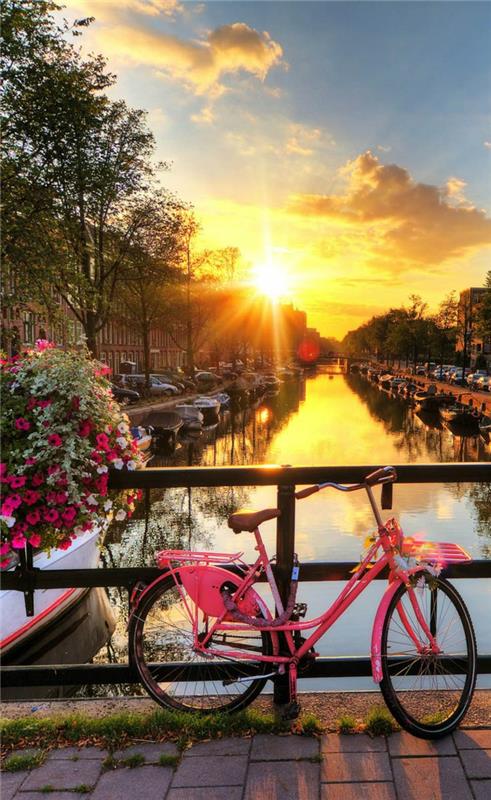 1-de-vackraste-landskap-tapeter-med-sol-lager-och-rosa-cykel