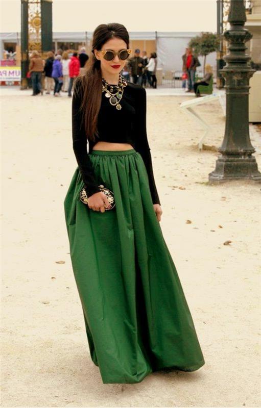 1-lång-grön kjol