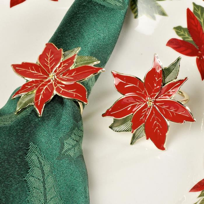 1-lacný-obrúsky-krúžky-vianočné-dekorácie-na-stôl-tvarovaný-kvet-v-červenej farbe