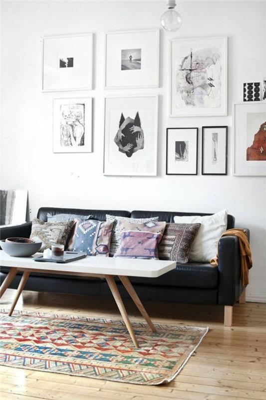 1-chic-vardagsrum-billig-färgad-matta-design-matta-svart-läder-soffa-i-vardagsrummet