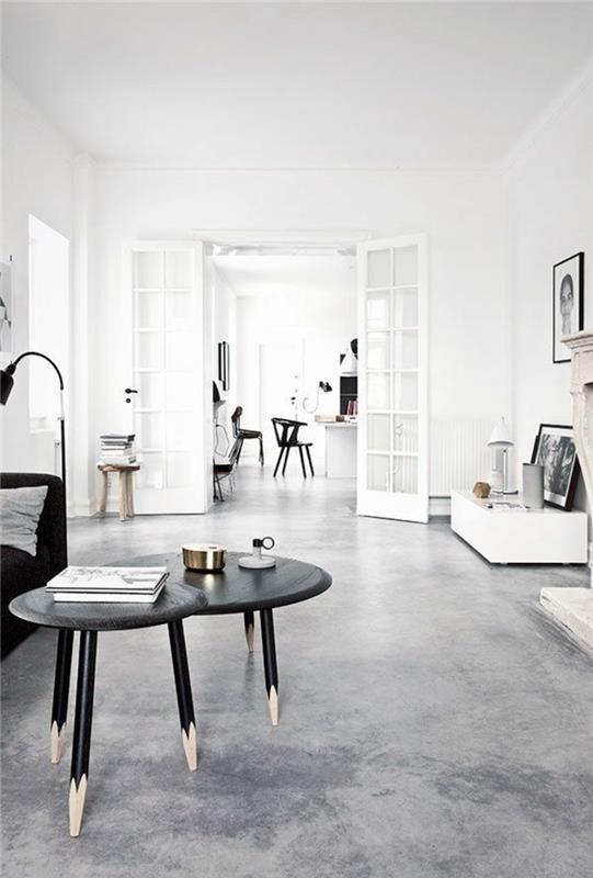 1-sivo-voskovana-betonova-podlaha-pre-loft-styl-obyvacky-so-sivou podlahou-biele steny