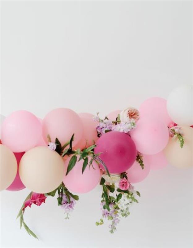 15- bukettballonger i rosa
