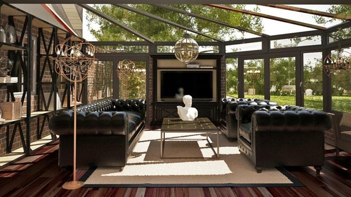 veranda-deco-idé-inspirerad-av-art-deco-stil-landskapsarkitektur-veranda-i-mörka färger