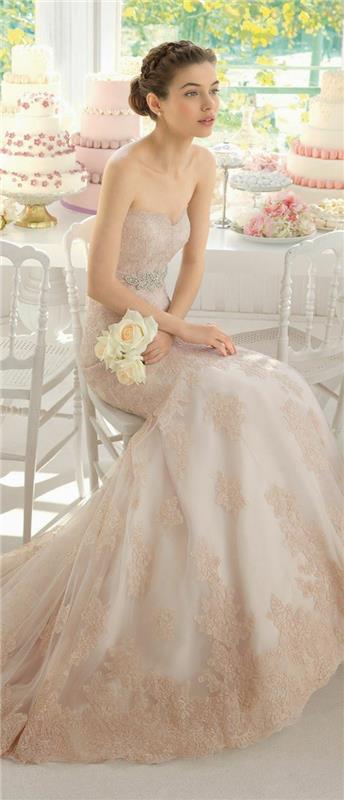 inšpirácia-ružové-svadobné-šaty-kvety-tortová-stolička-dlhé-šaty