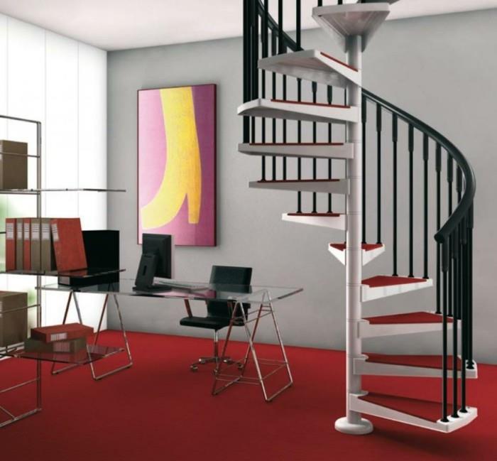modern-trappa-spiralformad-trappa-vit-röd-och-svart