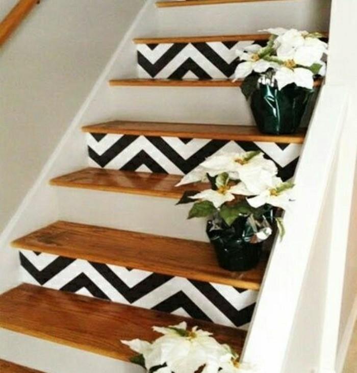 renovering-trä-trappor-målning-trä-trappor-deco-risers-med-geometriska-mönster-blommor-som-dekoration