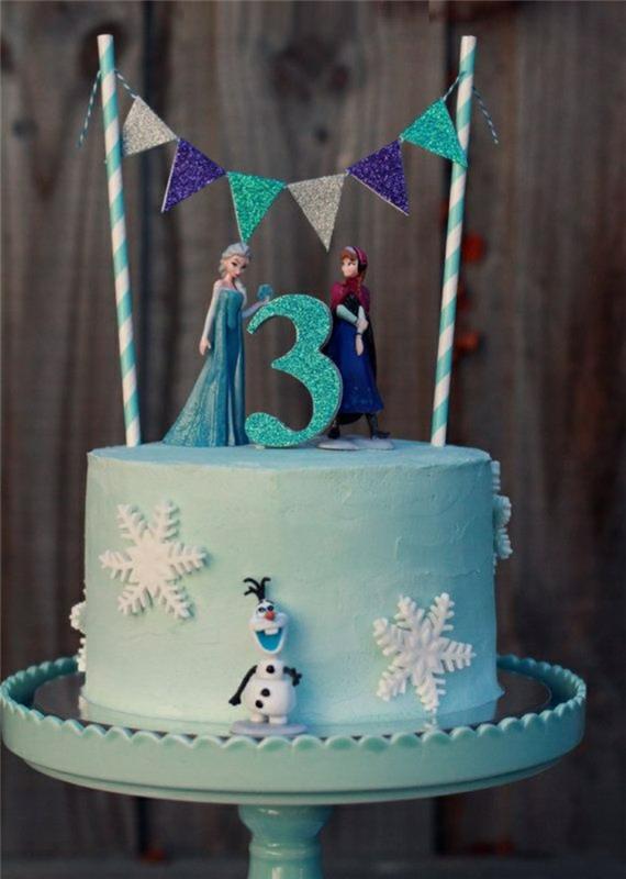 4-födelsedag-tårta-snön-drottningen-anna-elsa-olaf-kakor-snö-drottning-för-3-år-gammal