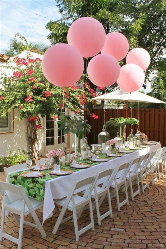 57-ballonger för födelsedag i rosa