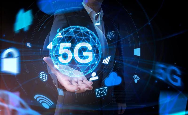 illustration av den kommande 5G -tekniken, för vilken MediaTek just har utvecklat en ny ultrakraftig processor