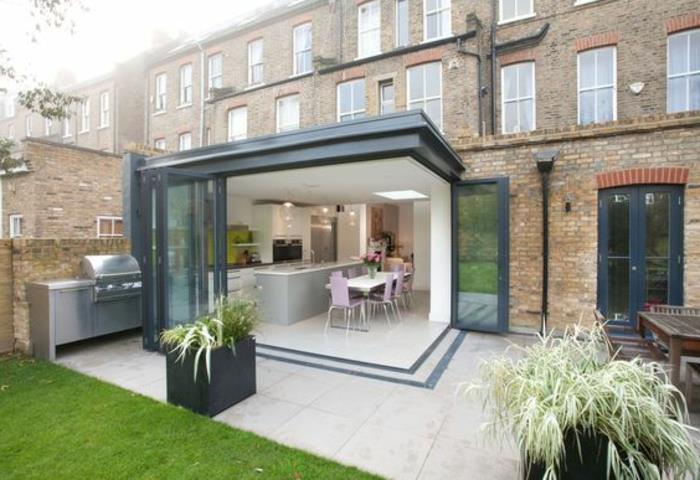 veranda-layout-kök-plus-matsal-hörn-modern stil-veranda