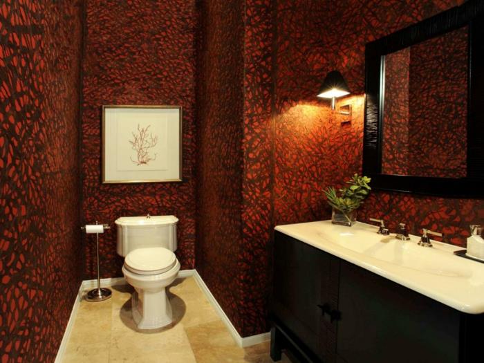 moderná kúpeľňa-model-vstavaná-umývadlo-drevená-márnosť-kúpeľňa-nápad-tapeta-do-kúpeľne