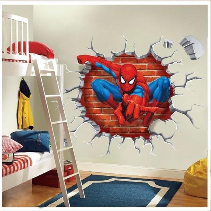 veľmi originálny nápad-3D-nálepka na stenu-spiderman-ideálny-návrh-pre-vášho-malého chlapca