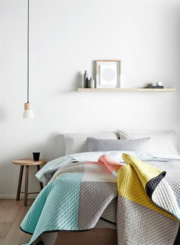 Quilt-överkast-sovrum-kuddar-modern-atmosfär