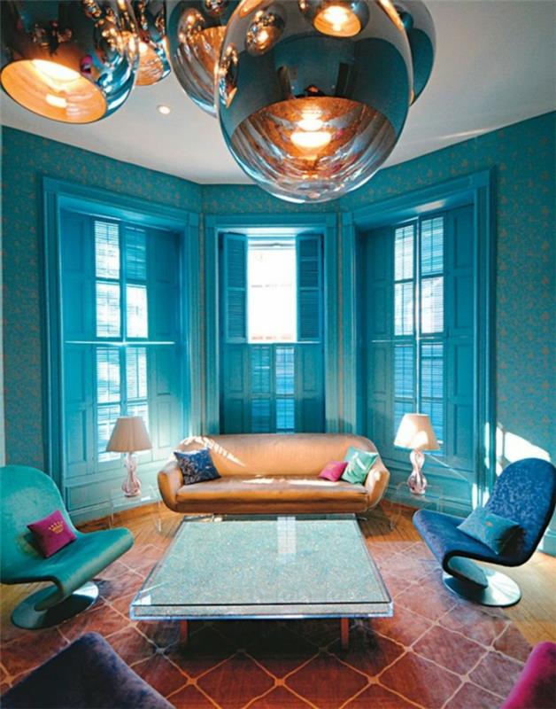 Kuchyne-akvamaríny-interiér-nápad-modrá-obývačka