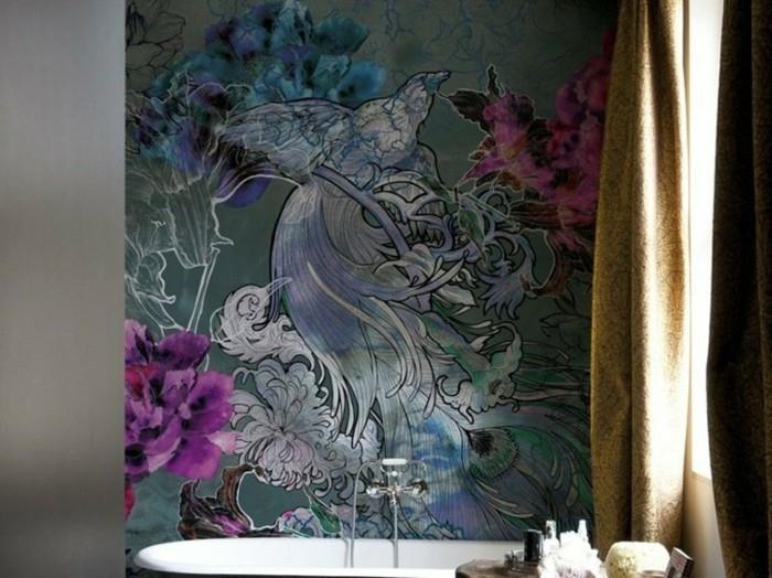 Dekoratívne-interiérové ​​tapety-do-kúpeľne-radosť-kvety