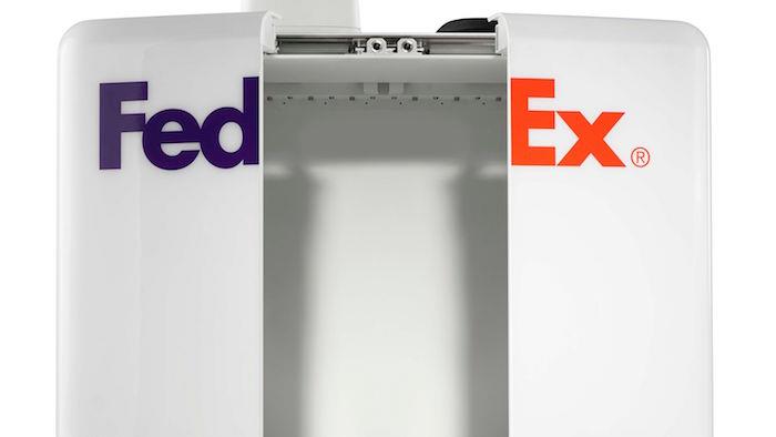 foto av FedEx SameDay Bot roboten som kan leverera paket på egen hand