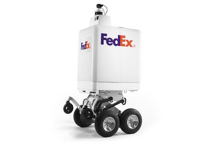 foto av FedEx SameDay Bot, den autonoma leveransroboten som testats i memphis av transportören