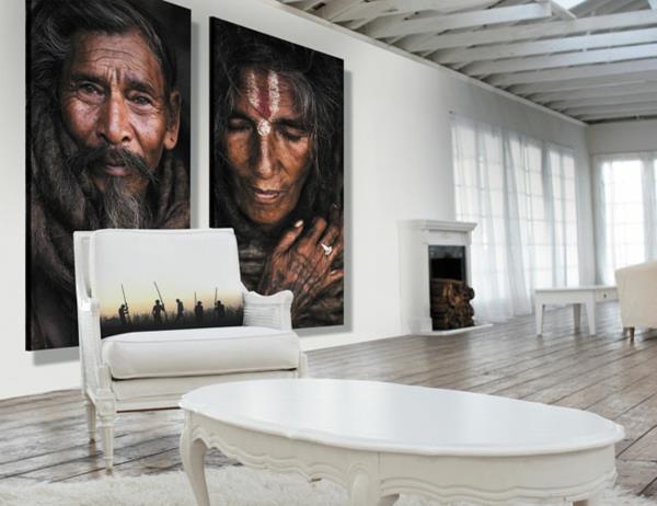 Veľkosť indických kmeňov-nástenných plagátov v podkroví-obývačka-obývacia izba
