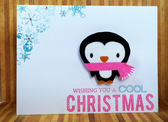 Nätt-jul-kort-att-göra-bästa-önskningar-jul-kort-att-göra-pinguin