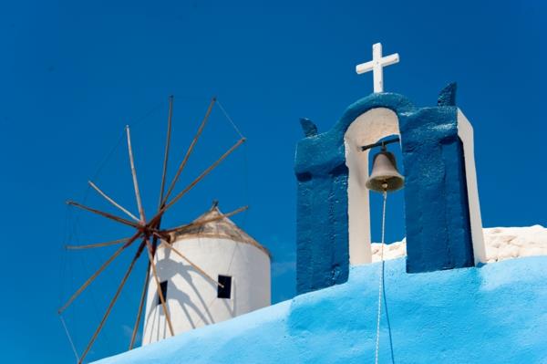 Farby Oia. Ostrov Santorini (Thira), Grécko.