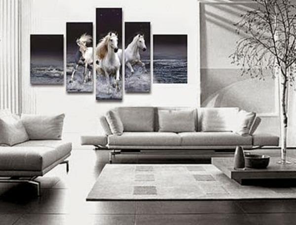 Obývacia izba-stena-umenie-kone-veľkosť plagátu