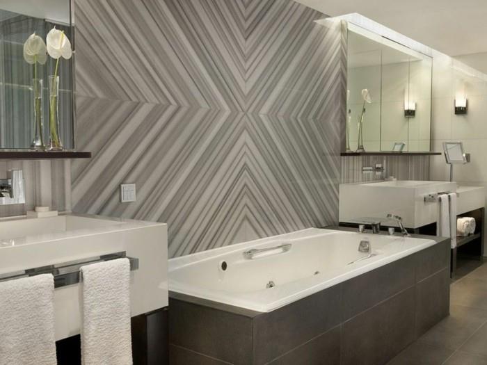Vintage-sivý-dizajn-kúpeľňa-tapeta