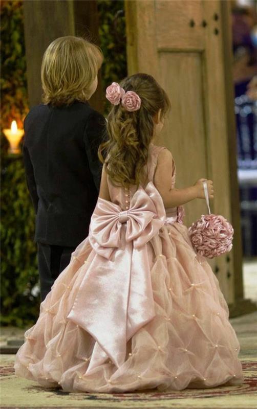 Svadobné šaty-ružové-oblečenie-chlapec-družička-šaty