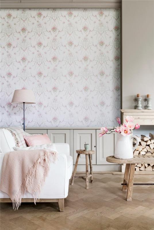 Välutrustat vardagsrum-tapeter-design-dekorera-idéer-belle-en-rose
