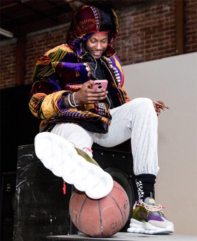 najkrajšie tenisky 2018 s collabom Versace Chain Reaction s 2 chainz