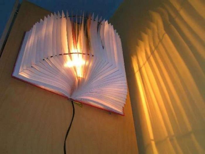 عاكس الضوء الأصلي ، مصباح حائط الكتاب