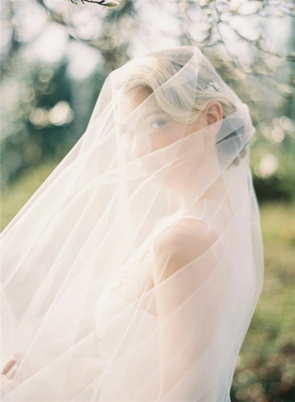 zahalené svadobné šaty, osvojte si romantickú víziu s dlhým svadobným závojom