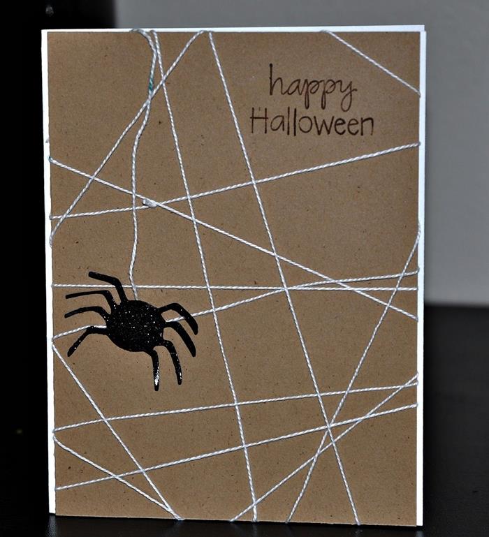 dagis halloween aktivitetskort som gör enkelt kortlager garnformat spindelnät svart papper