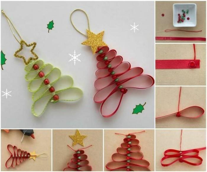 manuell-aktivitet-jul-gran-träd-röda-och-gröna-hängen