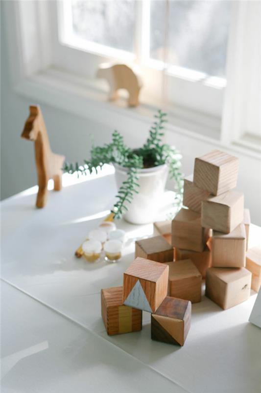 zábavné nápady na činnosti a hry pre bábätká, prispôsobte si drevené kocky