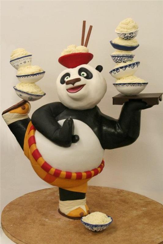 beundransvärd-lätt-och-original-tårta-för-kung-fu-panda-födelsedag